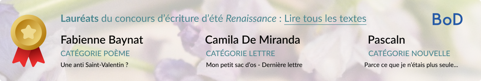 Résultats du Concours d'écriture BOD été 2025