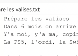 Prépare les valises