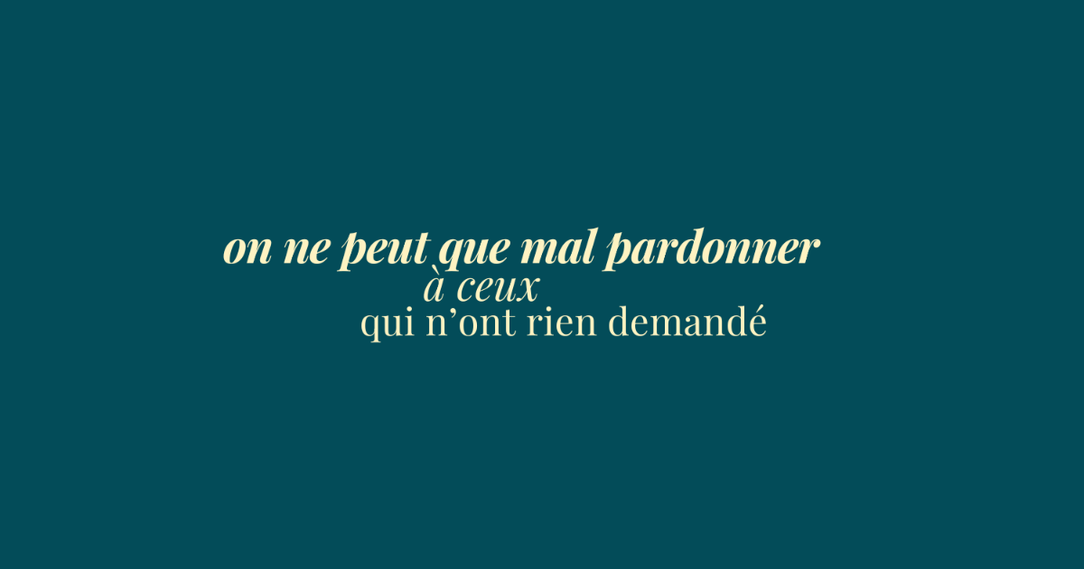 éclats du féminin - on ne peut que mal pardonner à ceux qui n'ont rien demandé