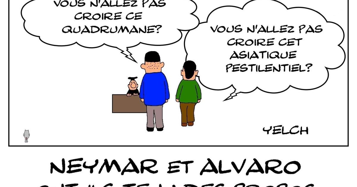 Les joueurs de foot Alvaro et Neymar sont sur le même bateau