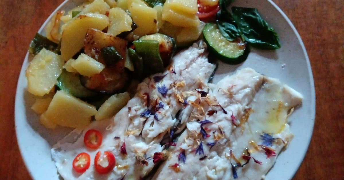 Branzino di laguna ai fiori di campo
