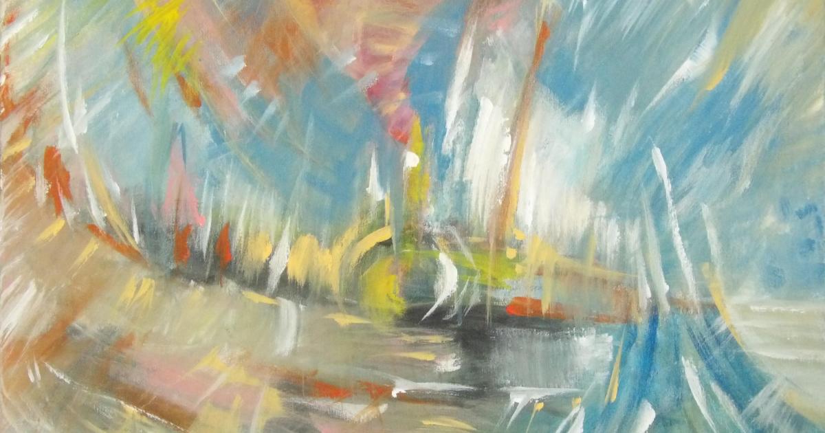 La tempête bleue -Peinture au fil du temps -2019