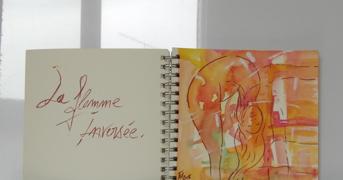 Carnets Dessins jeux de couleurs et d'ombres : Carnet 6 2018 - La flamme inversée