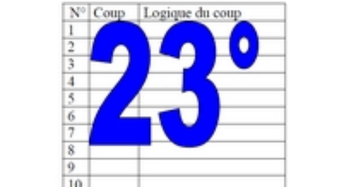 23° diagosudoku, avec la solution du vingt-deuxième