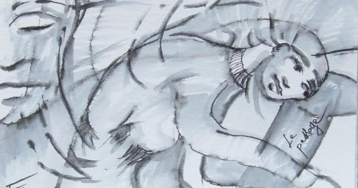 Le passage - Dessin jeux d'ombre et de lumière - 2019