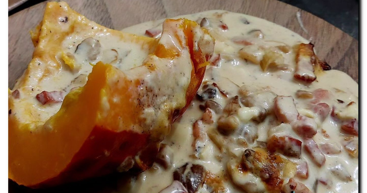 Potimarron farci au reblochon