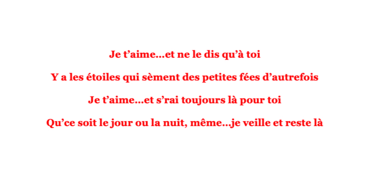 Je t'aime (pour album 2025)