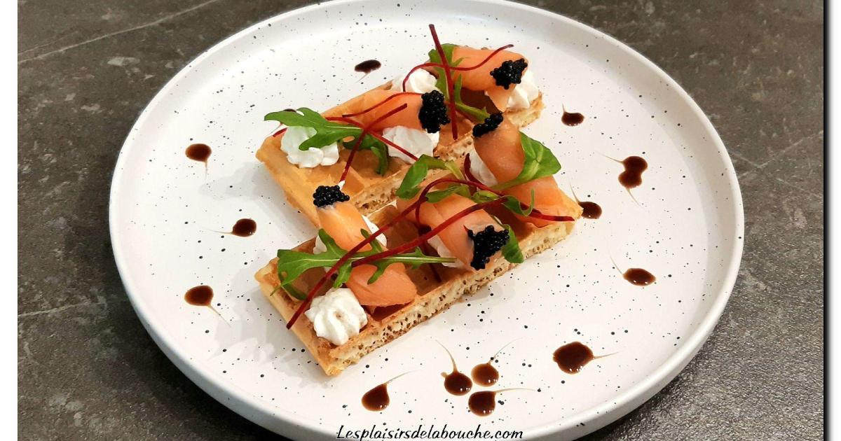 Gaufres au saumon
