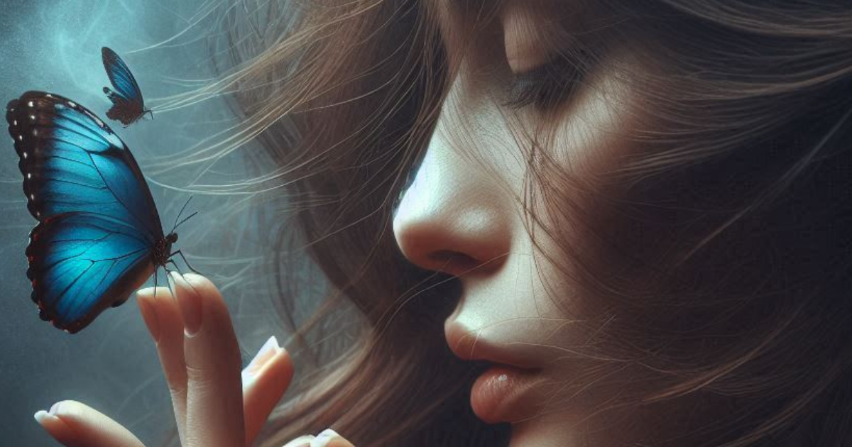 Un baiser papillon ...