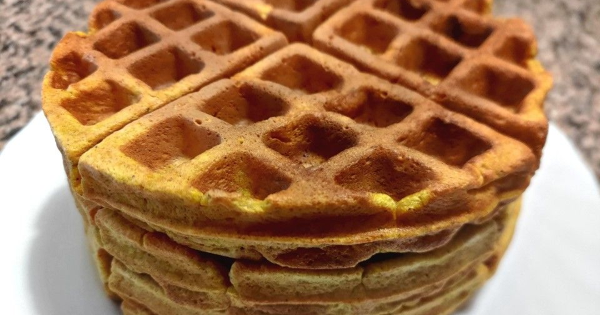 Gaufres à la purée de potiron et à la cannelle