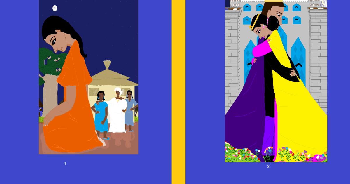 Conte de, Warri, l’orpheline   Il y avait autrefois, dans un village si reculé, situé quelque part en Afrique, vivait une malheureuse famille, dont un père de famille ave