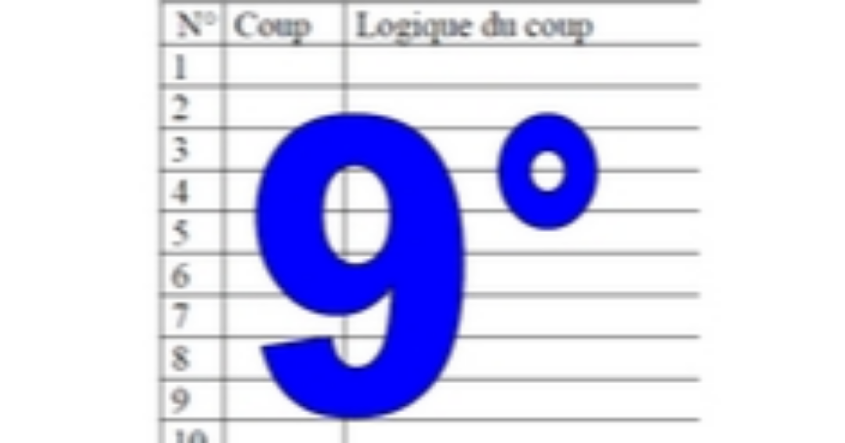 9° diagosudoku, avec la solution du huitième