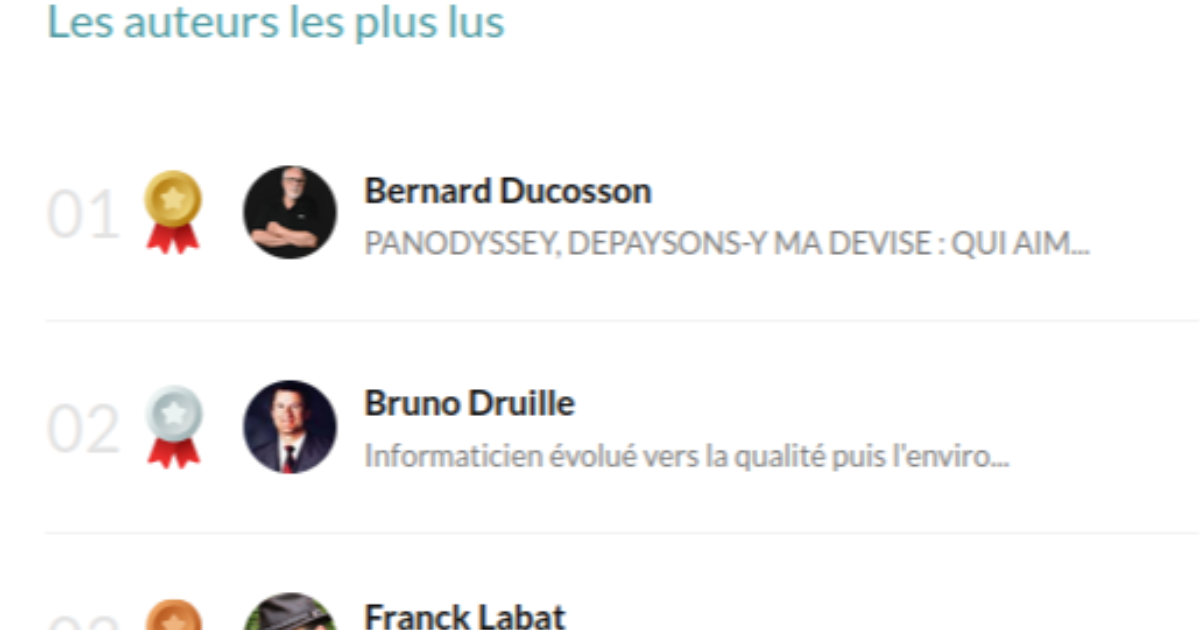 statistiques de lectures, je suis rassuré.