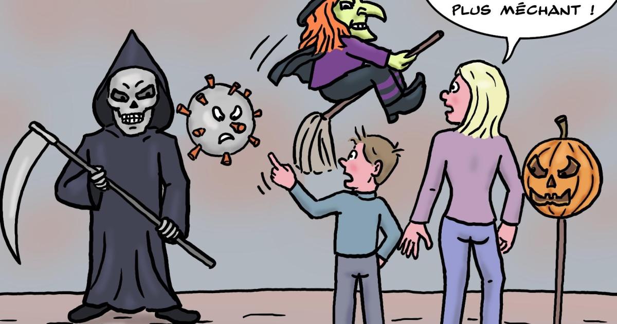 Le Covid-19 le jour d'Halloween