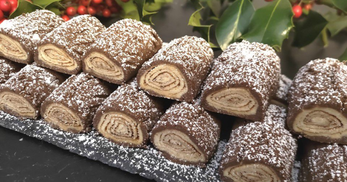 Biscuits mini-bûches de Noël - Recette en vidéo