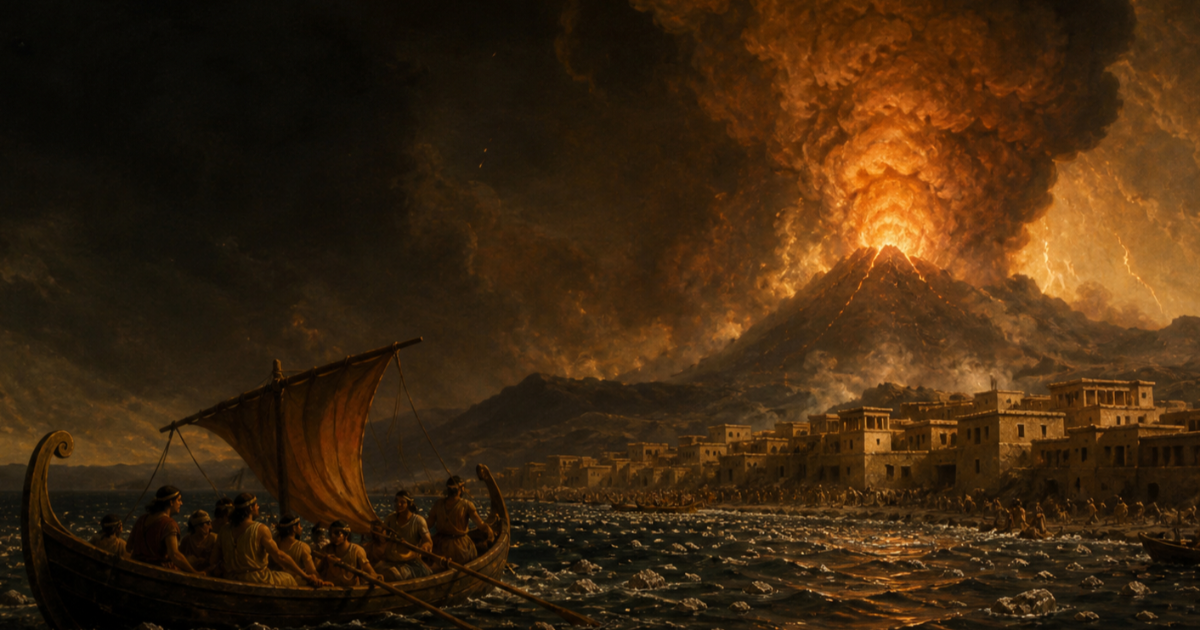 L'éruption de Santorin