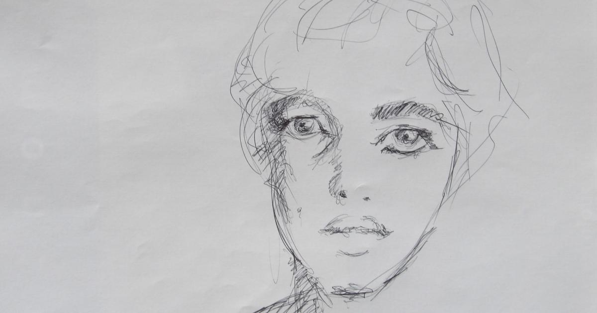 Dessins d'après les screen test d'Andy Warhol  shot between 1963 and 1966 -13 - Edie Sedgwick - 2018