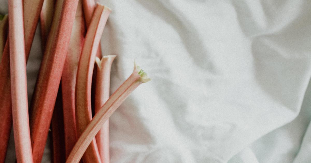 Gâteau moelleux à la rhubarbe