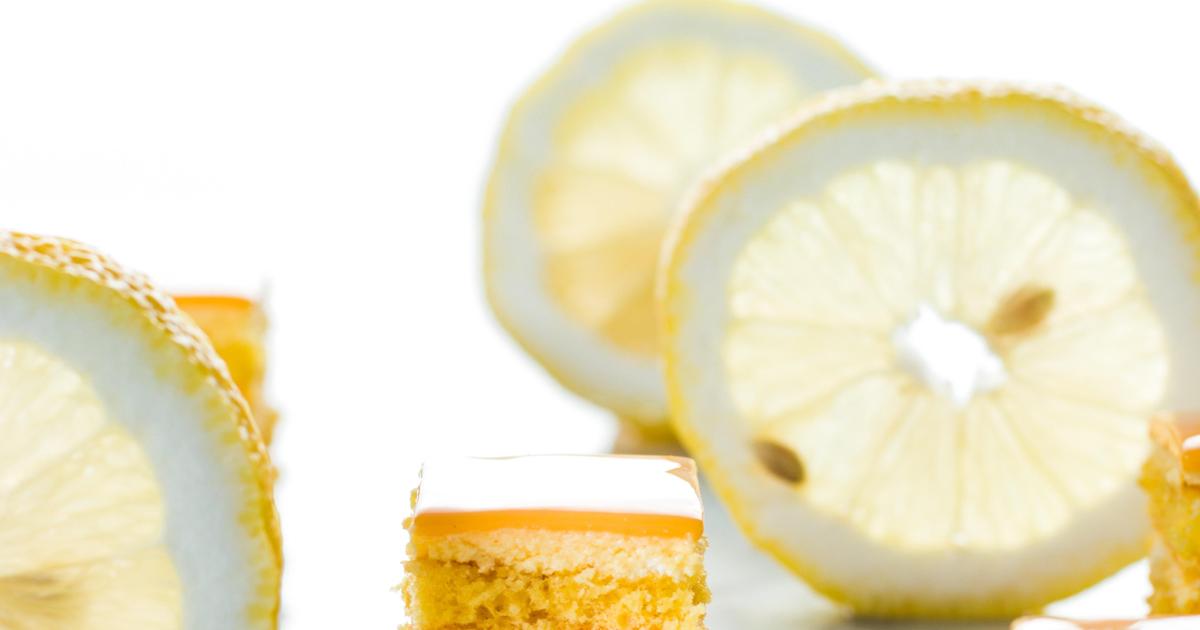 Carrés au citron au lait concentré sucré