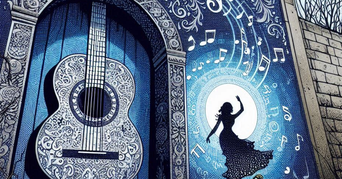 Portail flamenco aux Échos dans le temps
