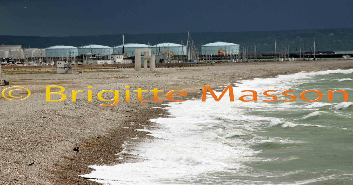 Le joueur de biniou sur la plage du Havre