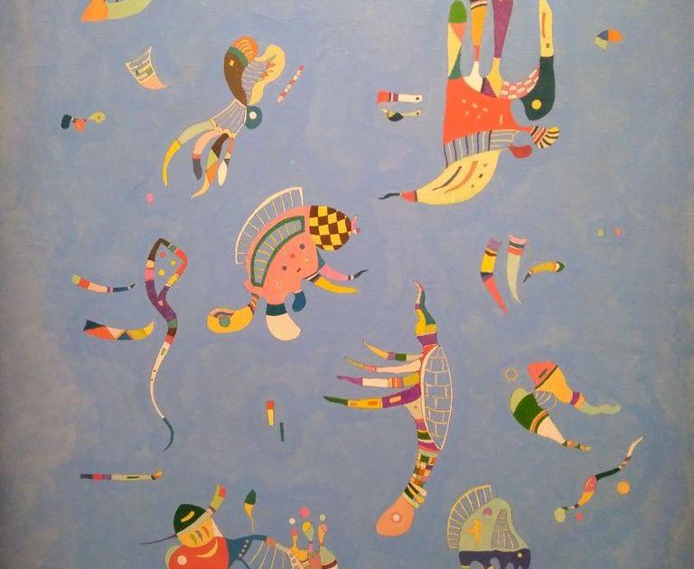 Devant "Bleu du ciel" de Kandinsky