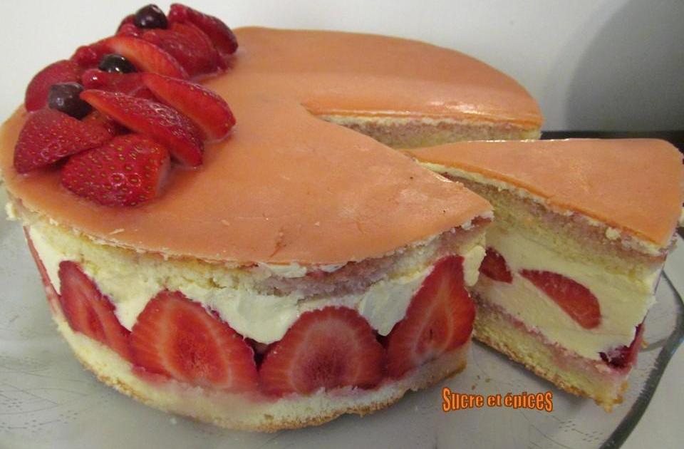 Fraisier à la crème mousseline