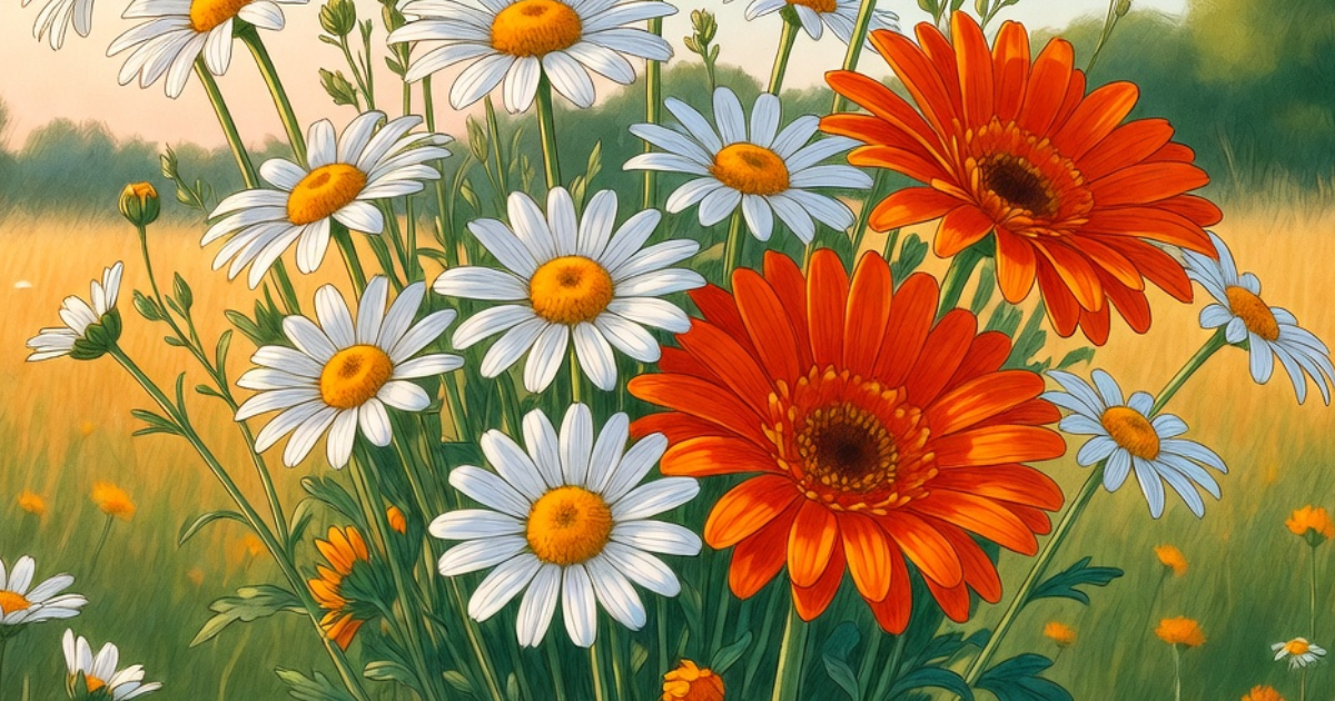 Un beau bouquet de fleur en partage