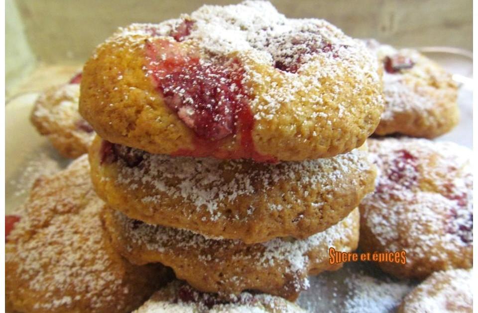 Cookies moelleux aux fraises