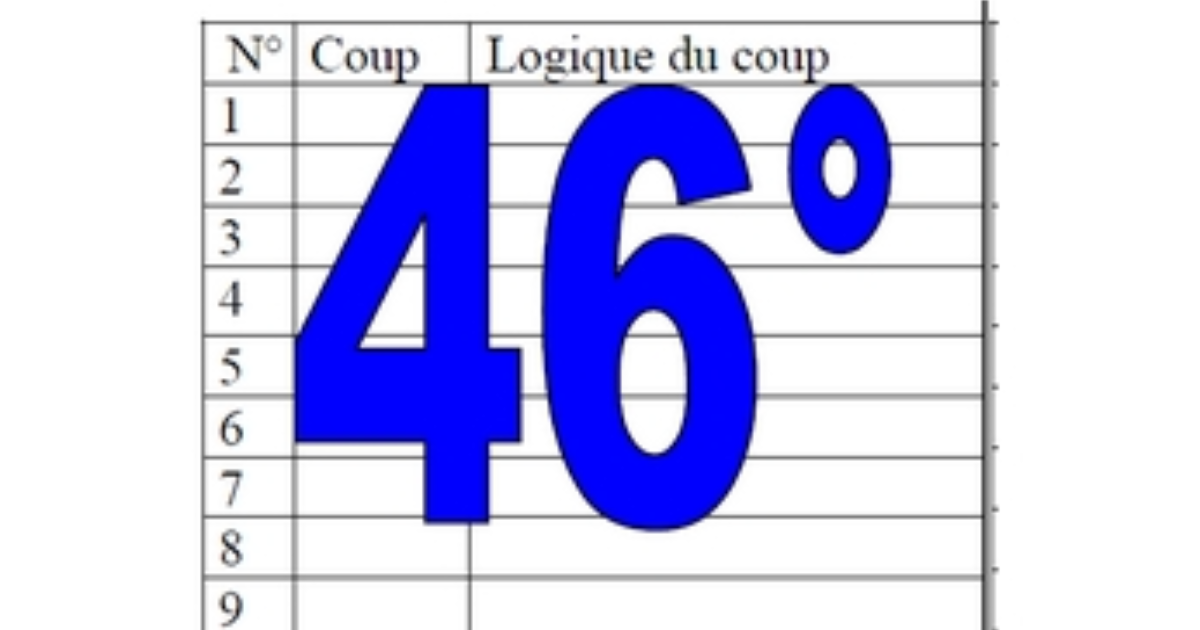46° diagosudoku, avec la solution du quarante-cinquième