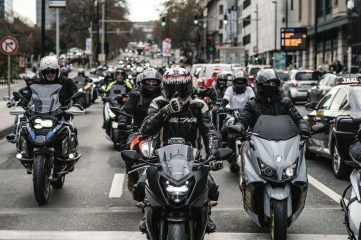 Manifestation motard à Bruxelles