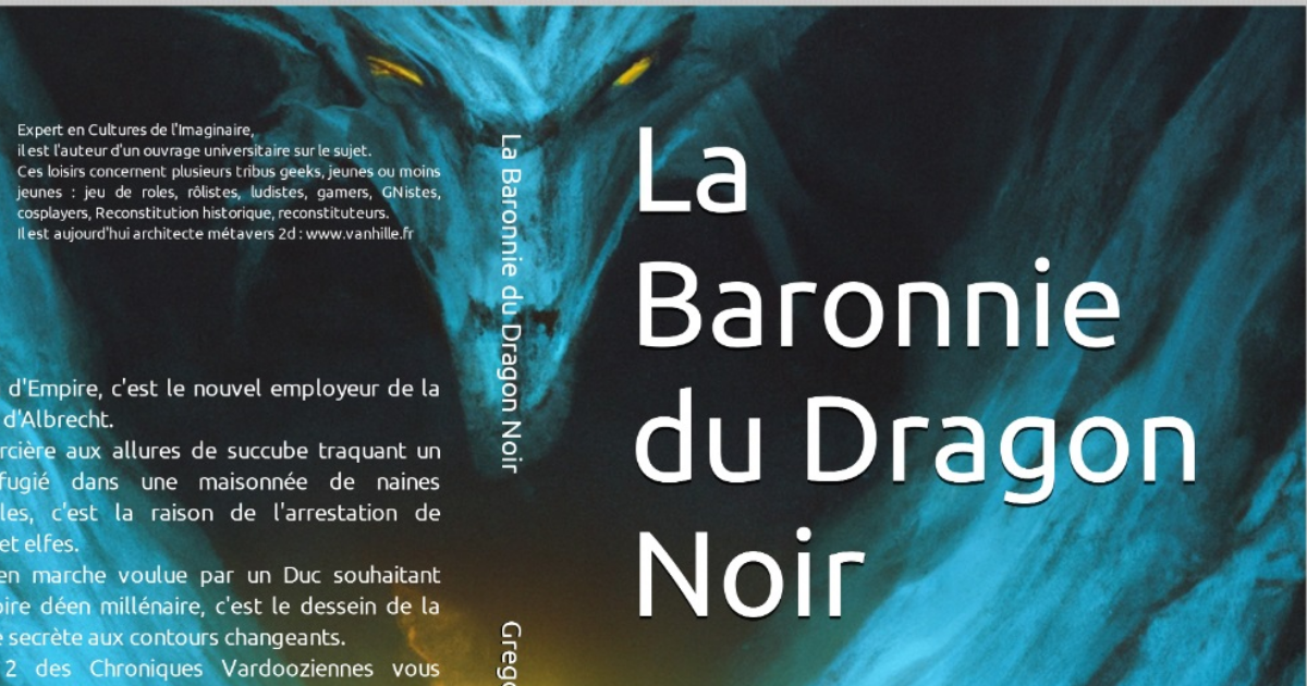 Sortie de mon roman : La Baronnie du Dragon Noir
