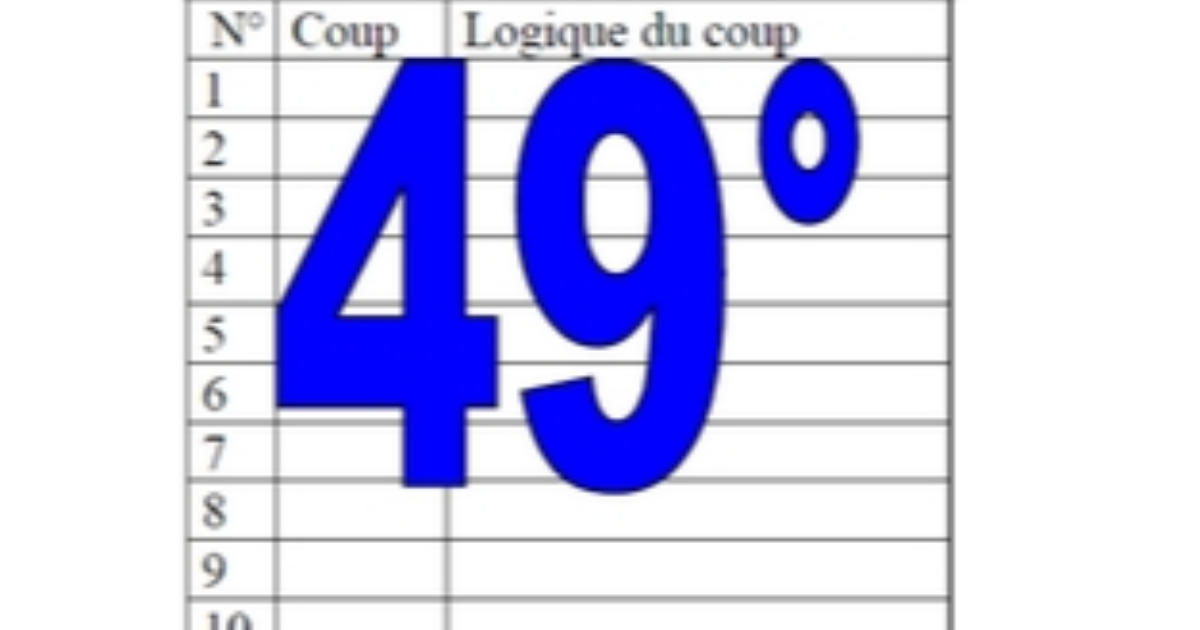 49° diagosudoku, avec la solution du quarante-huitième