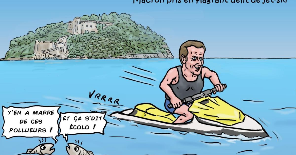 Macron en jet-ski