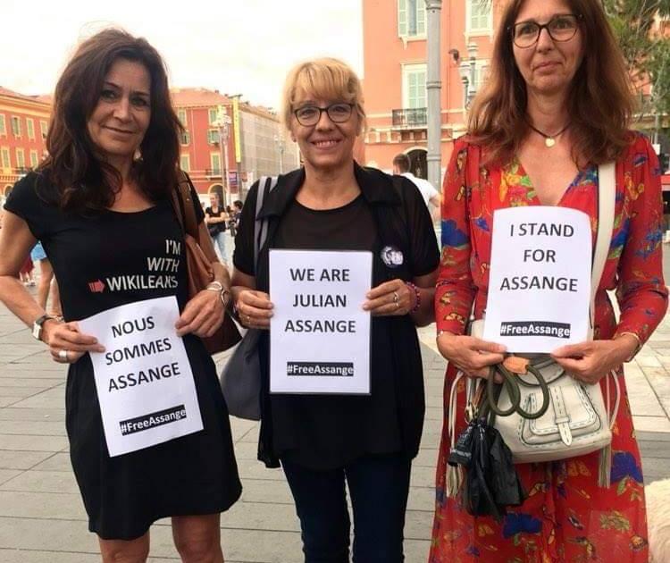 Rassemblement à Nice, 50ème Anniversaire de Julian Assange