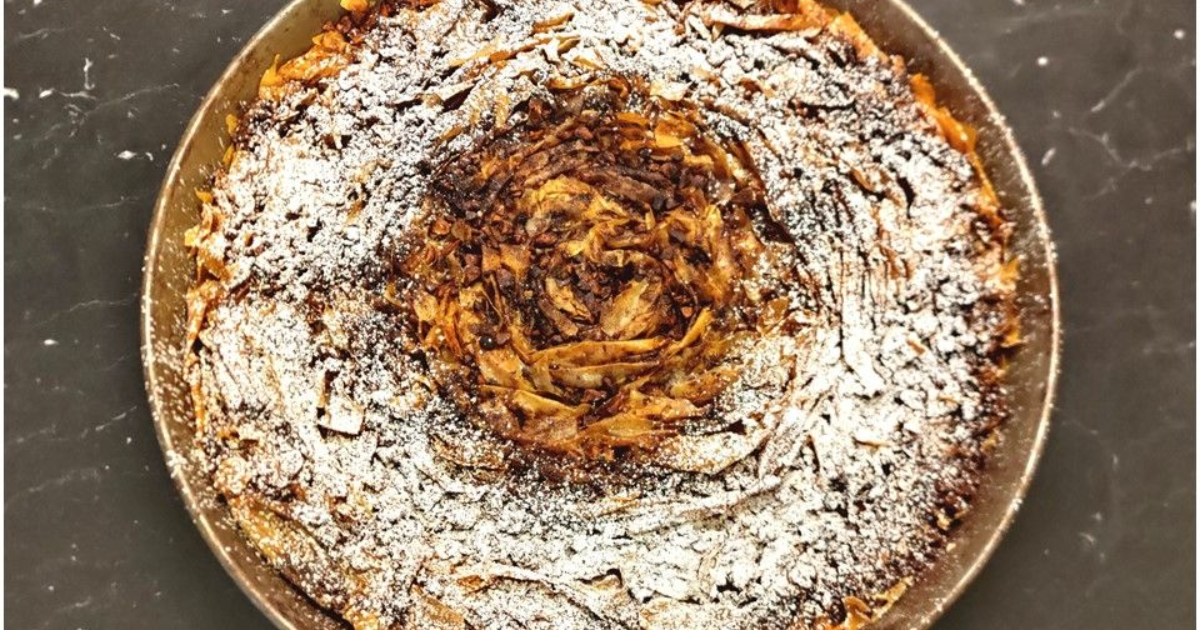 Crinkle cake chocolaté aux amandes façon baklava (vegan) - Recette en vidéo