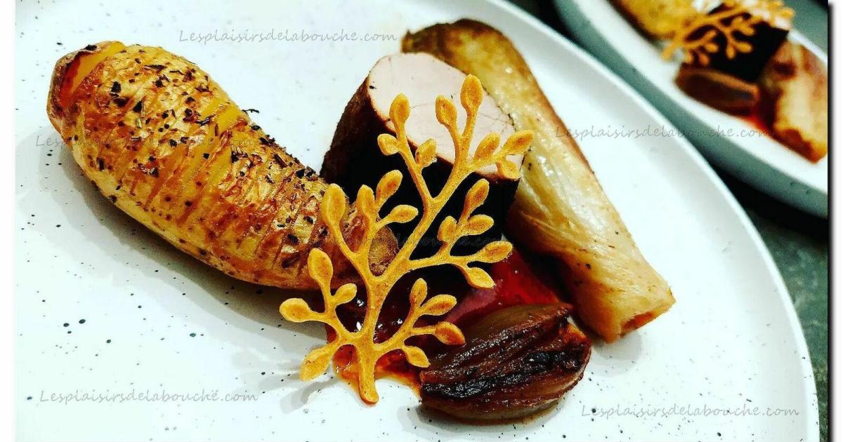 Filet mignon épicé, chicon braiser et pomme de terre à la Suédoise.