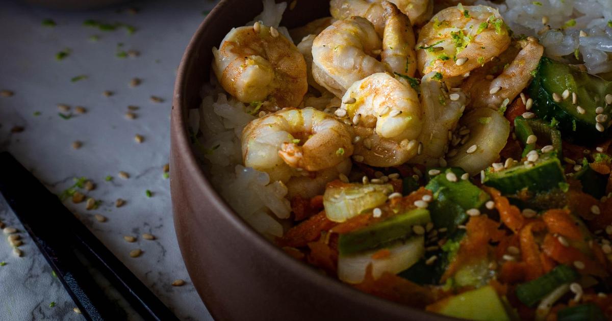 Riz frit aux crevettes façon thaï