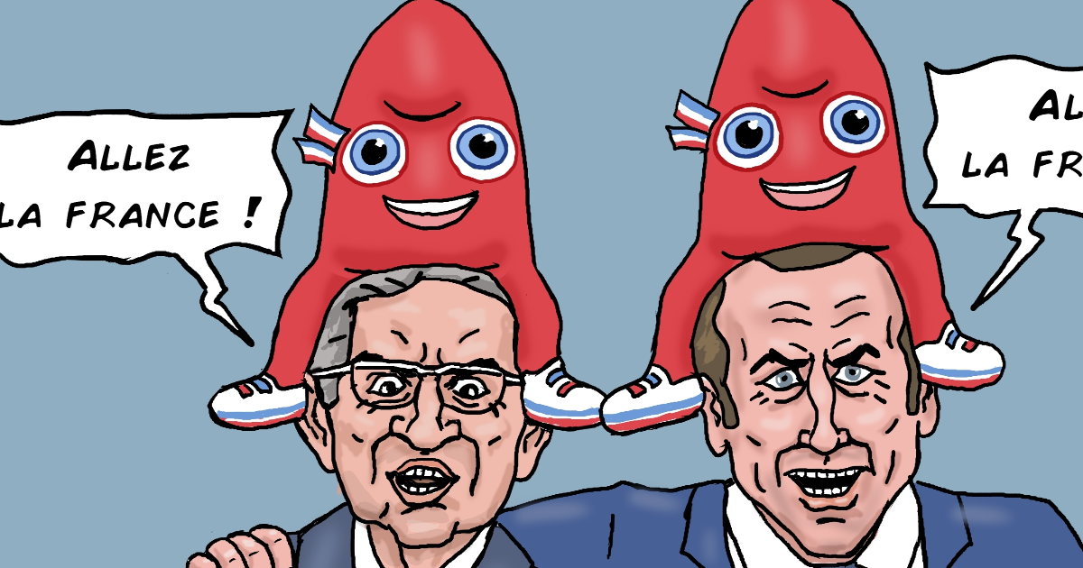 Macron et Mélenchon, supporters des JO Paris 2024 !