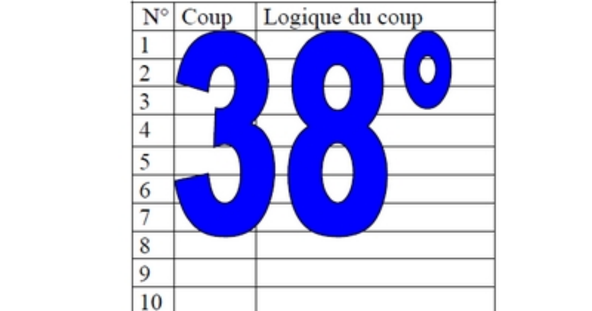 38° diagosudoku, avec la solution du trente-septième