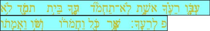 Tu ne convoiteras ni la maison ...