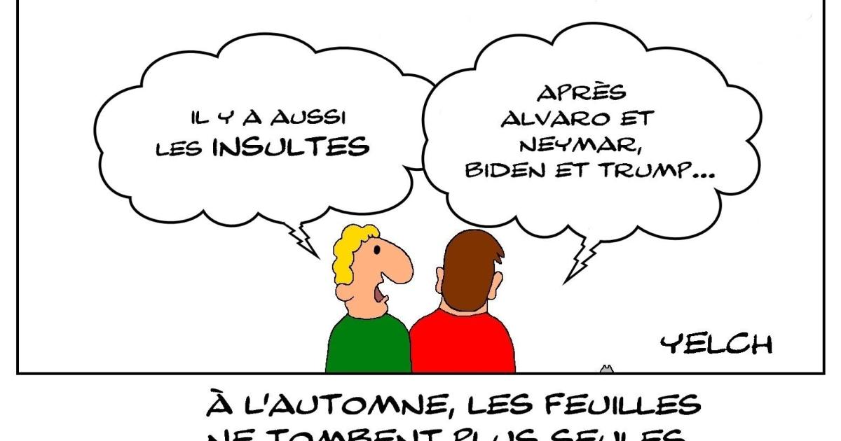 En automne , les feuilles et les insultes tombent