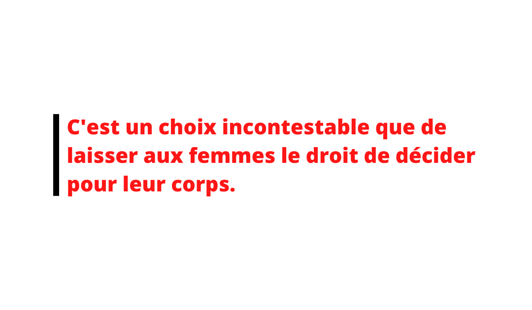Un choix incontestable