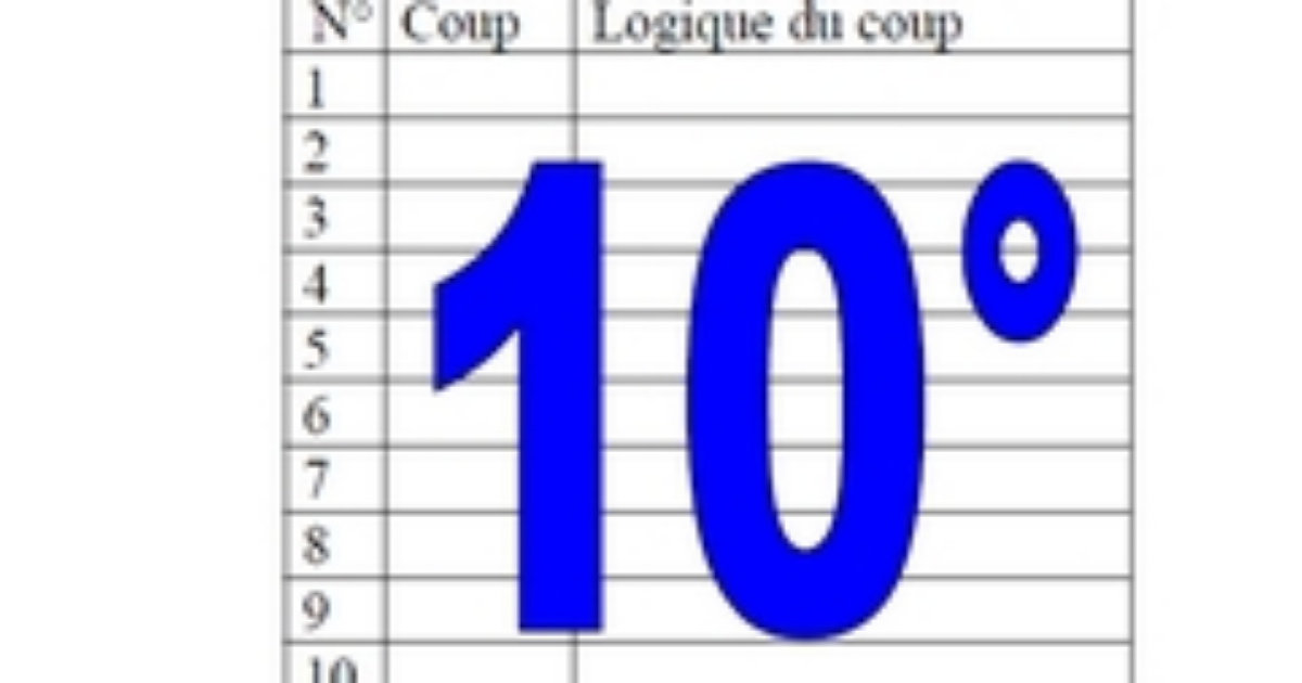 10° diagosudoku, avec la solution du neuvième