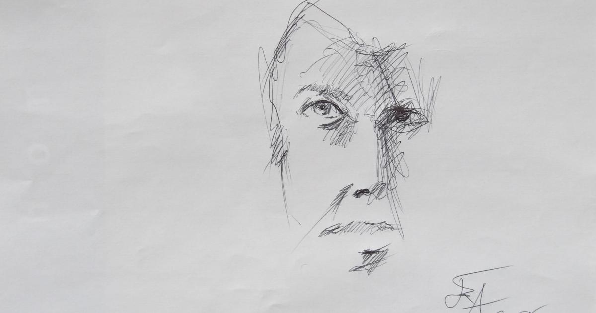 Dessins d'après les screen test d'Andy Warhol  shot between 1963 and 1966 -15 - Paul America 1965 - 2018