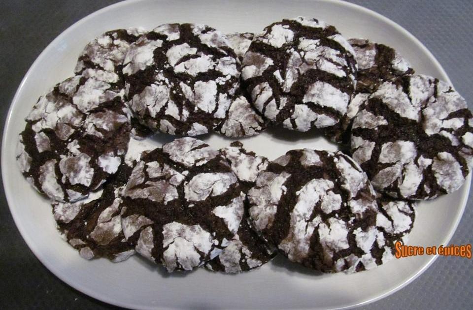 Biscuits craquelés au chocolat - Chocolate crinkle cookies