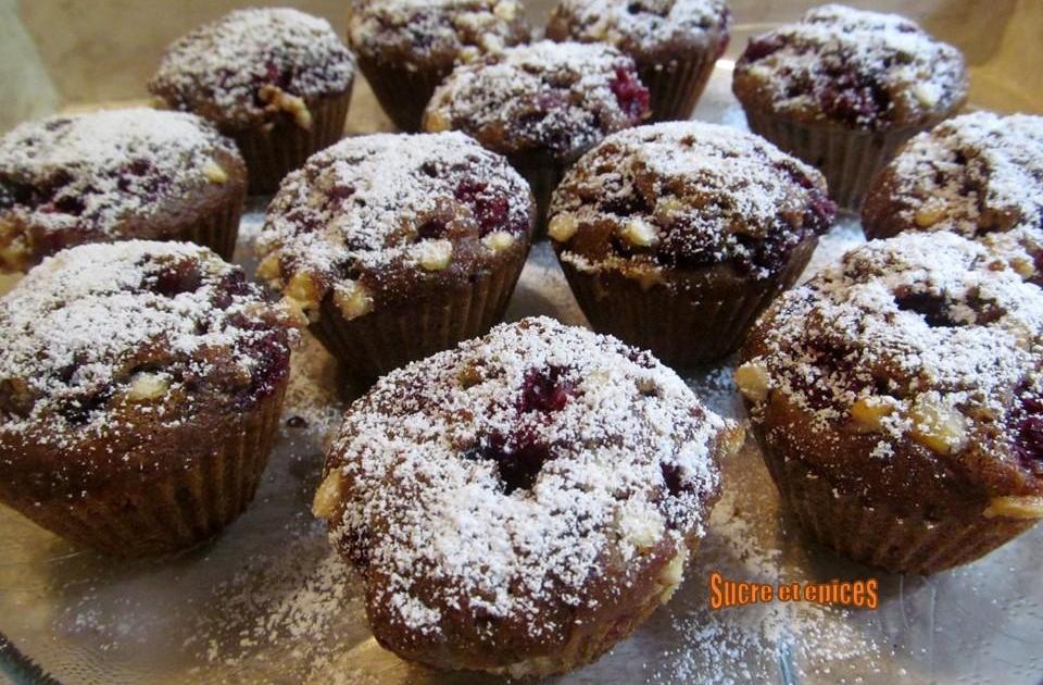 Muffins moelleux aux framboises et au chocolat blanc