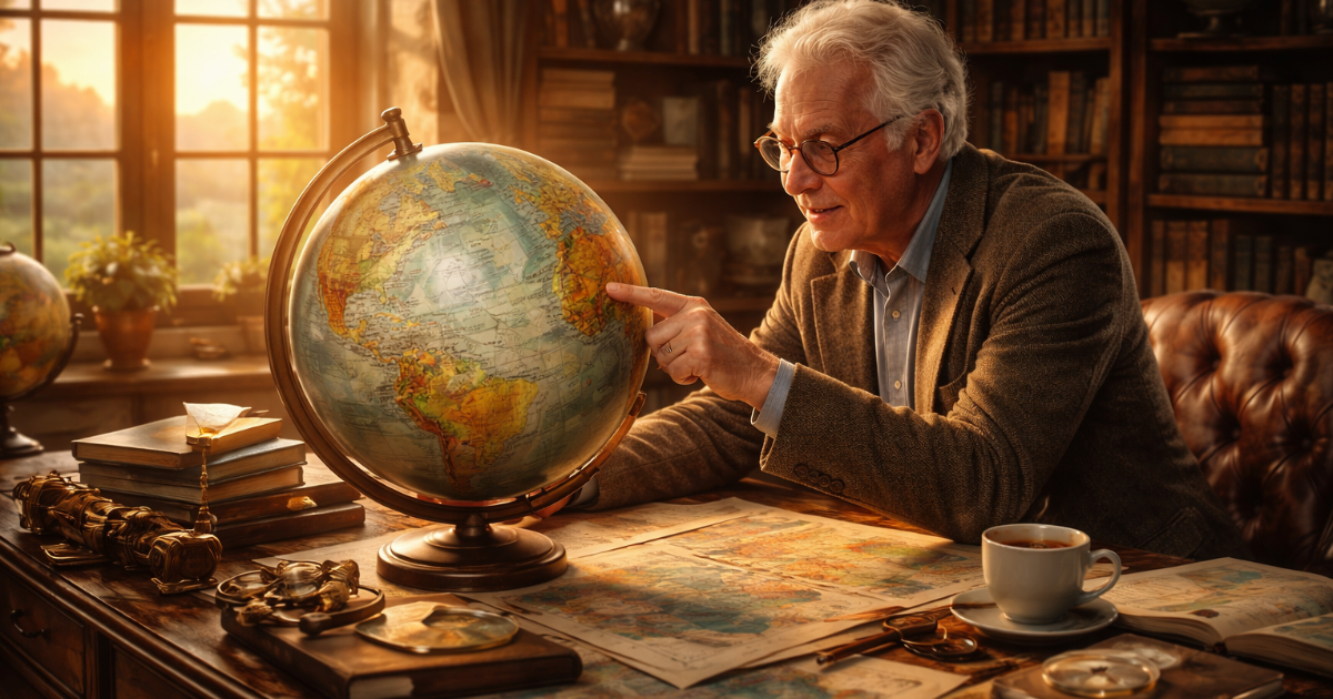 De son vieux bureau...