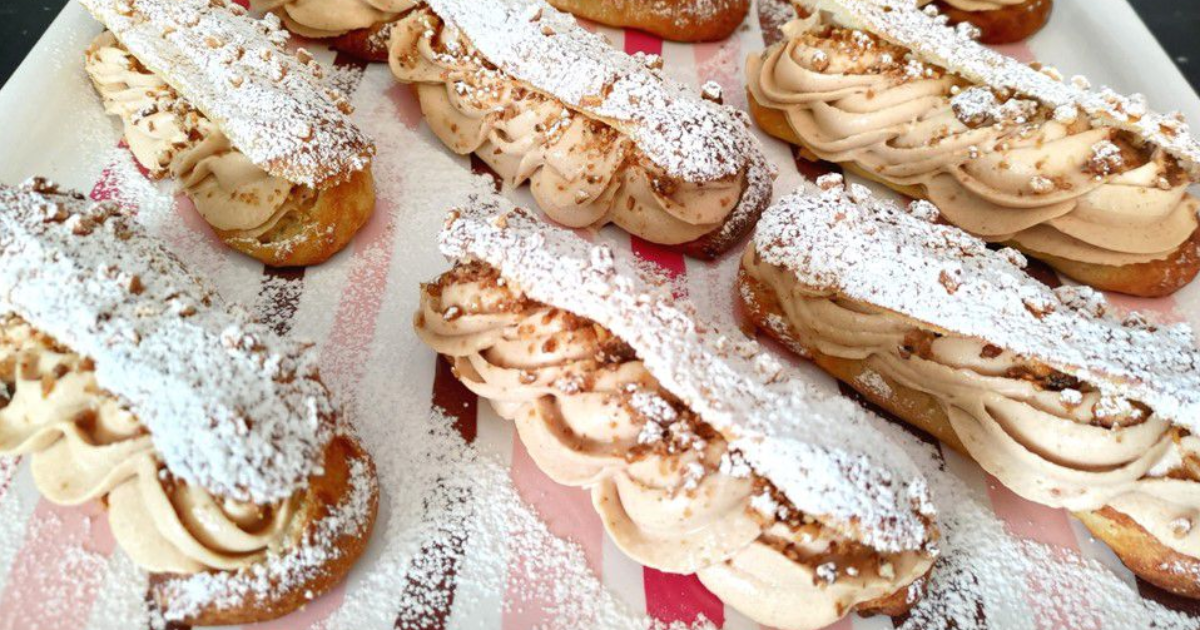 Eclairs à la chantilly pralinée - Recette en vidéo