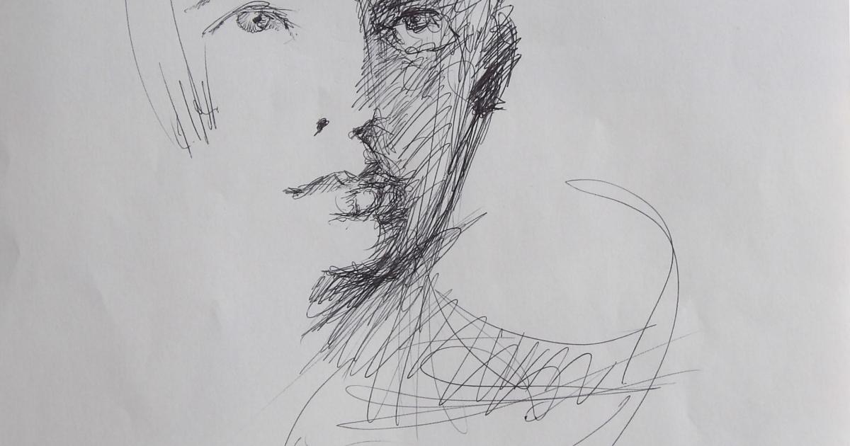 Dessins d'après les screen test d'Andy Warhol  shot between 1963 and 1966 -16 -richard rheem 1964 - 2018